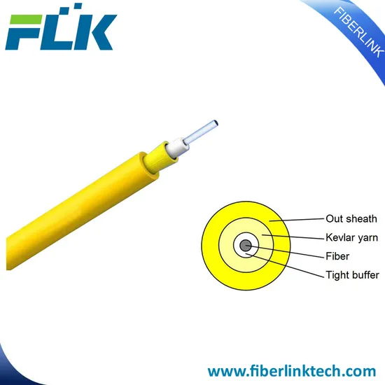 Cavo in fibra ottica FTTH Simplex per comunicazioni e telecomunicazioni a 1 nucleo