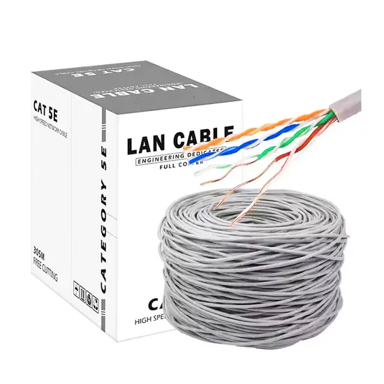 Cavo LAN Cat5e UTP Cavo di rete per esterni 305M Cavo per telecomunicazioni Cat5e multicoppia